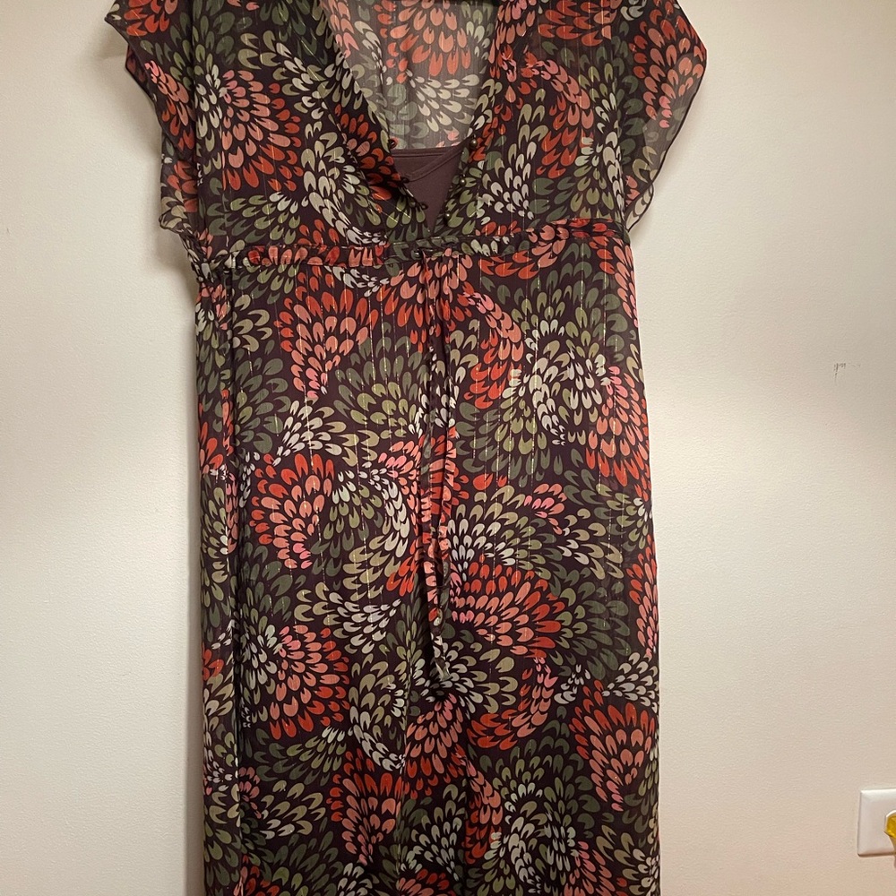 H&M Multicolor Leaf Pattern Blouse